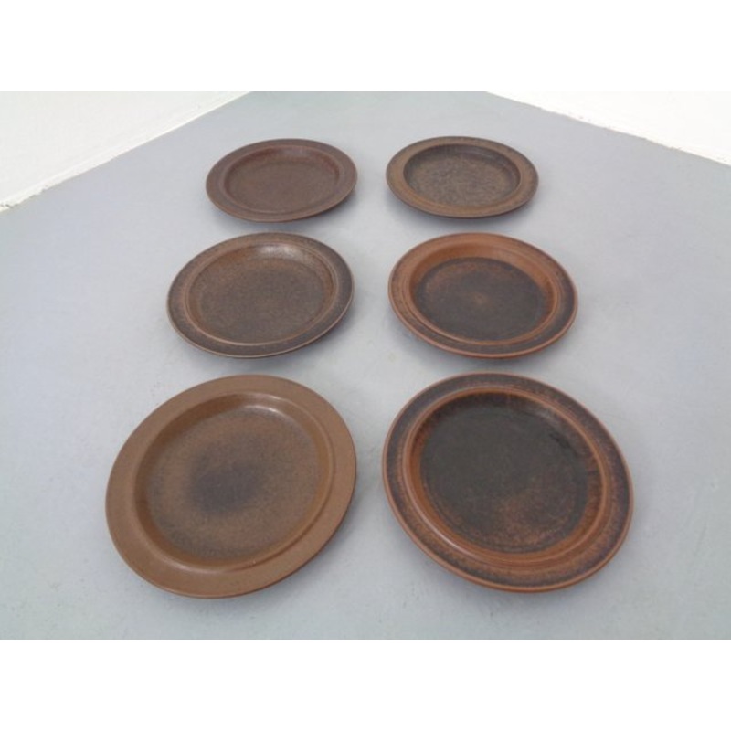 Ruska Plates by Ulla Procope for Arabia, Set of 6, Finland, 1960s , Set of 6 for sale at Pamono