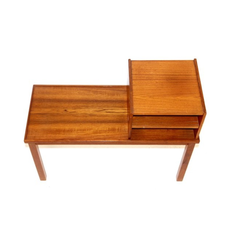 Teak Phone Bench, Sweden, 1960s for sale at Pamono
