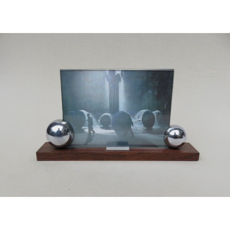 Vintage Art Deco Rosewood and Chrome Picture Frame for sale at Pamono