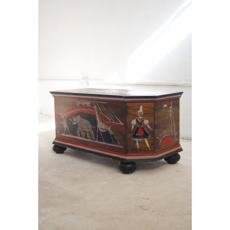 Vintage Handcrafted Chest in Pine for sale at Pamono