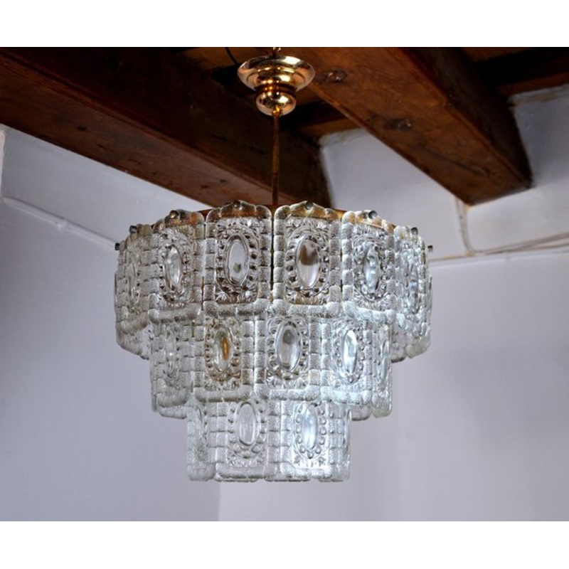 3-Tier Chandelier from Kinkeldey, Germany, 1970s for sale at Pamono