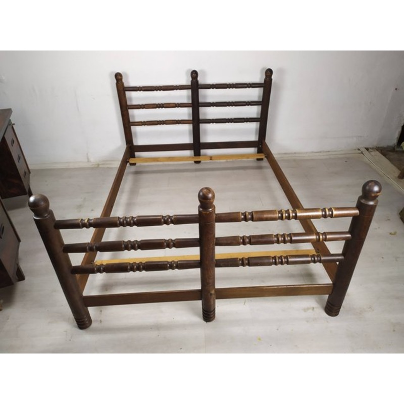 Brutalist Bed Frame by Charles Dudouyt, 1940s for sale at Pamono