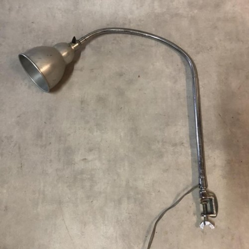 Chrome Architects Table Lamp, 1950s for sale at Pamono