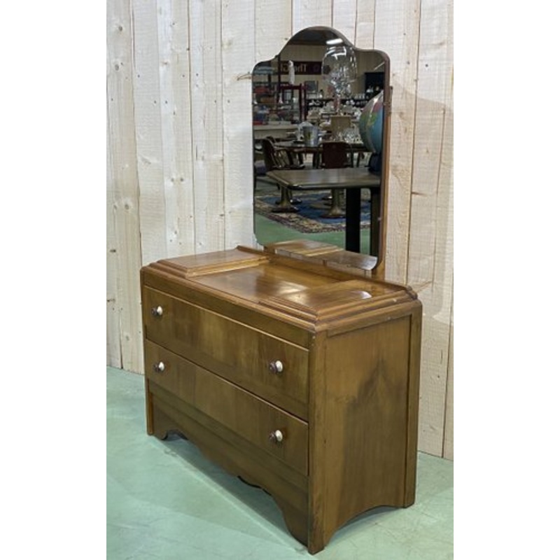 English Art Deco Walnut Dressing Table, 1930s for sale at Pamono