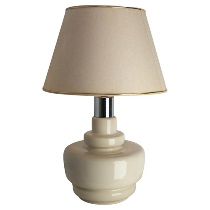 French Terracotta & Chrome Table Lamp, 1970s for sale at Pamono