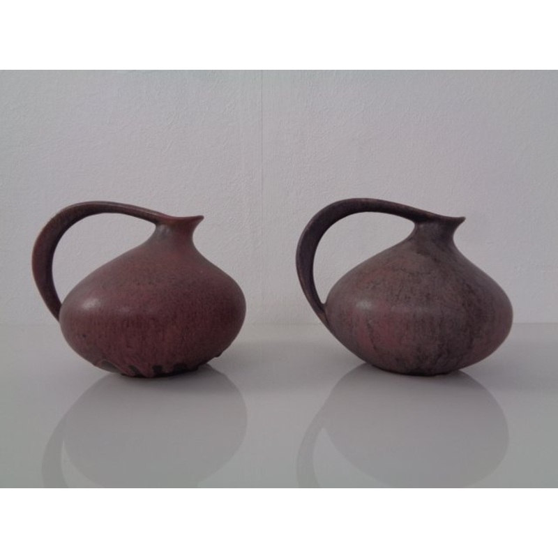 German 313 Ceramic Vases by Kurt Tschrner for Ruscha, 1960s, Set of 2 for sale at Pamono