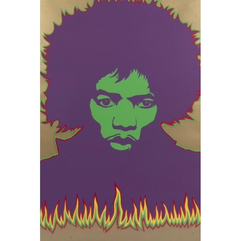 Larry Smart, Fire Jimi Hendrix Screenprint, 1967 for sale at Pamono