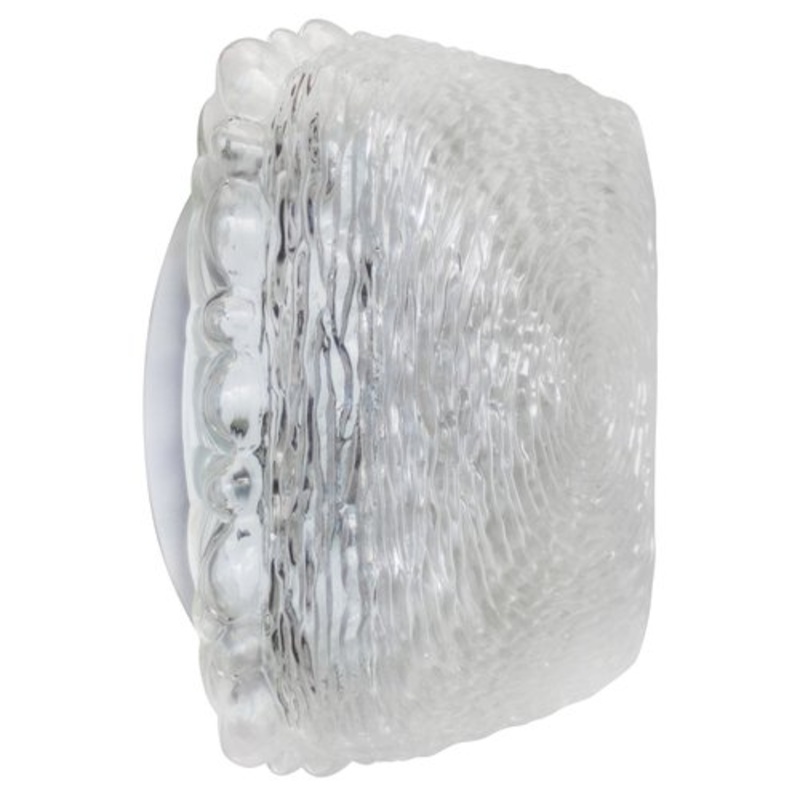 Mid-Century Clear Modern Glass Ceiling Lamp by Helena Tynell for Glashtte Limburg for sale at Pamono