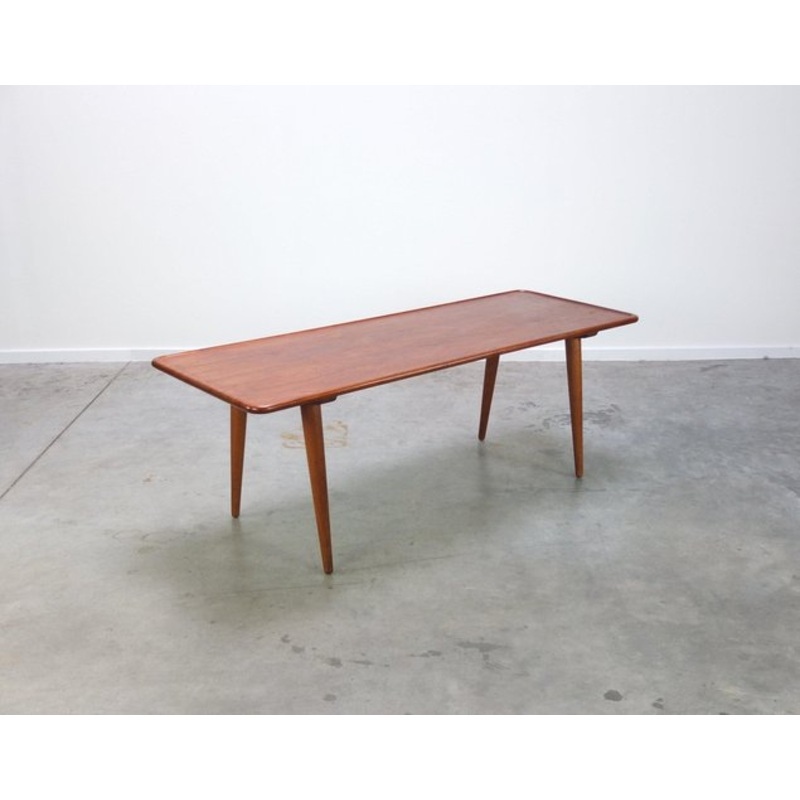 Teak & Oak AT-11 Coffee Table by Hans J. Wegner for Andreas Tuck, 1954 for sale at Pamono