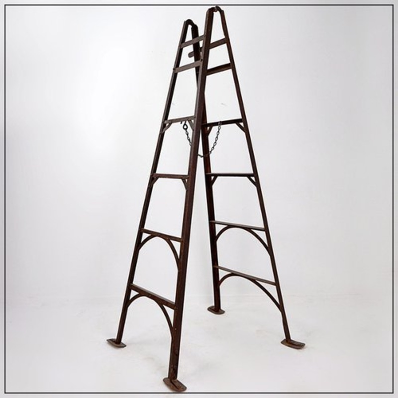 Vintage Iron Ladder with Chain Support for sale at Pamono