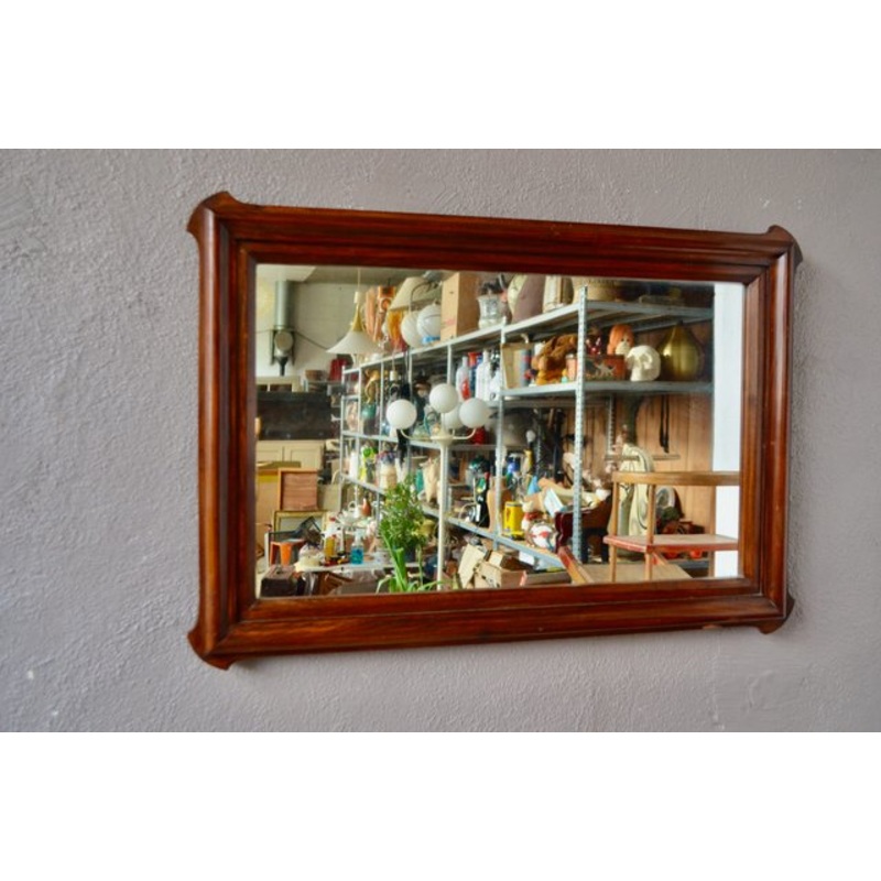 Wide Art Nouveau Mirror for sale at Pamono
