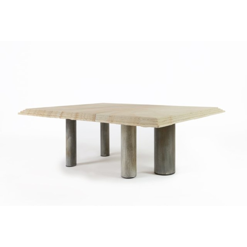 Brutalist Coffee Table by Pia Manu, Belgium, 1970s for sale at Pamono