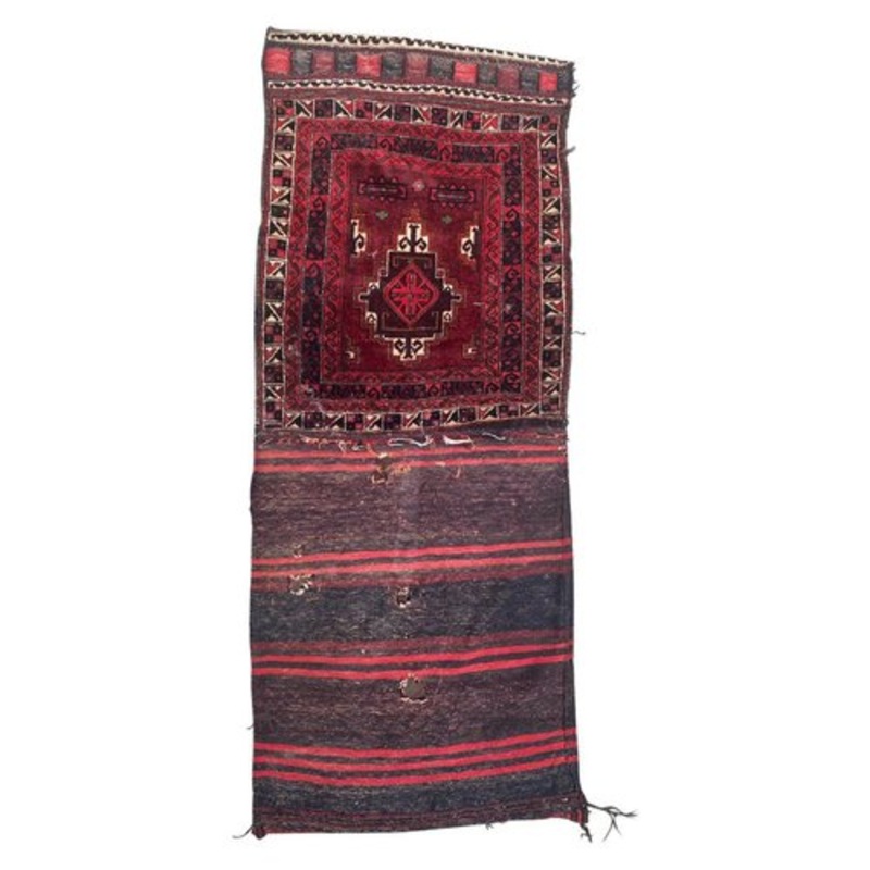 Distressed Khorjin Rug for sale at Pamono