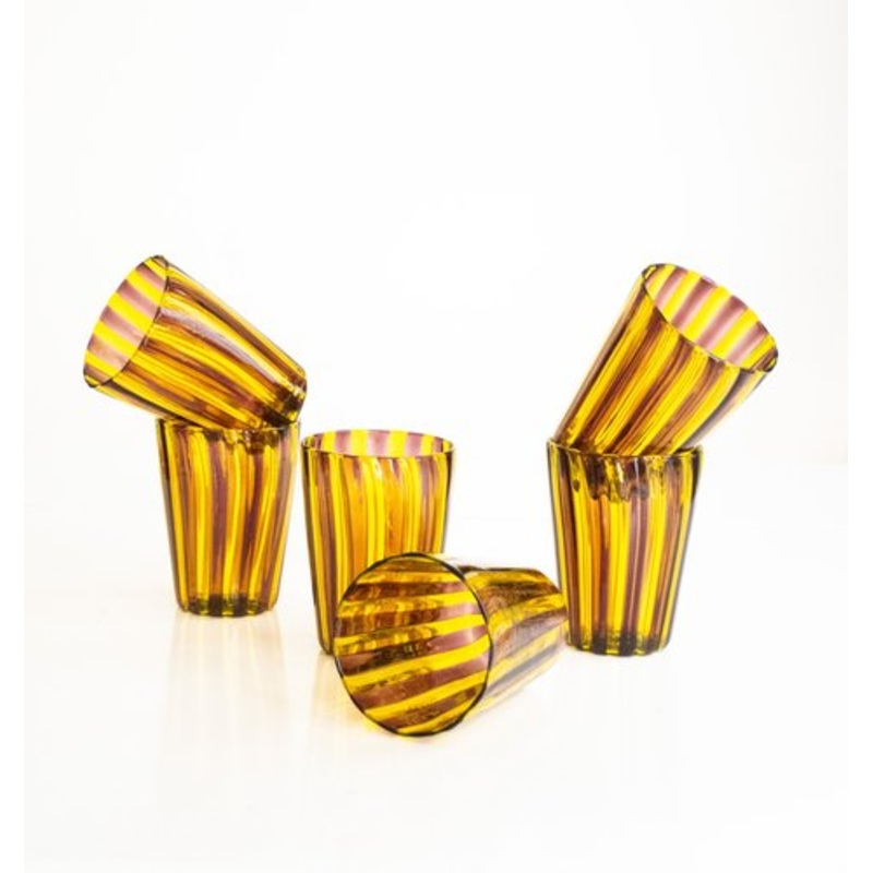 Italian Murano Glasses by Angelo Ballarin for Ribes Studio, 2004, Set of 6 for sale at Pamono