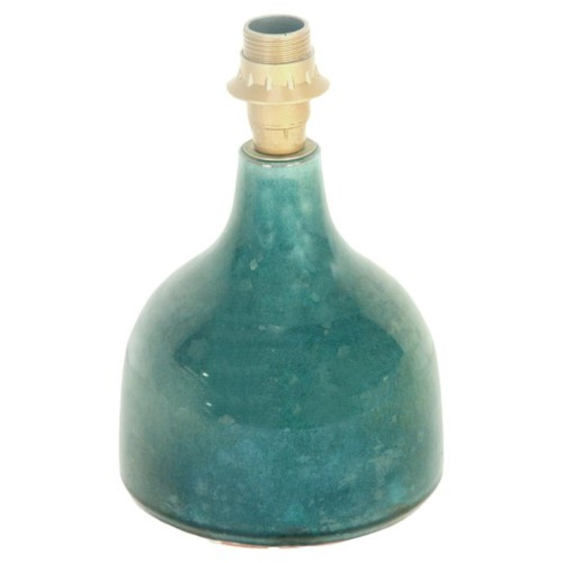 Lamp in Blue Craquele Ceramic, France, 1970s for sale at Pamono