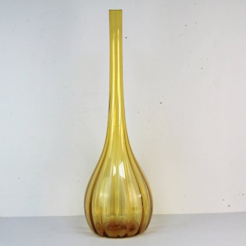 Large Yellow Crystal Vase for sale at Pamono