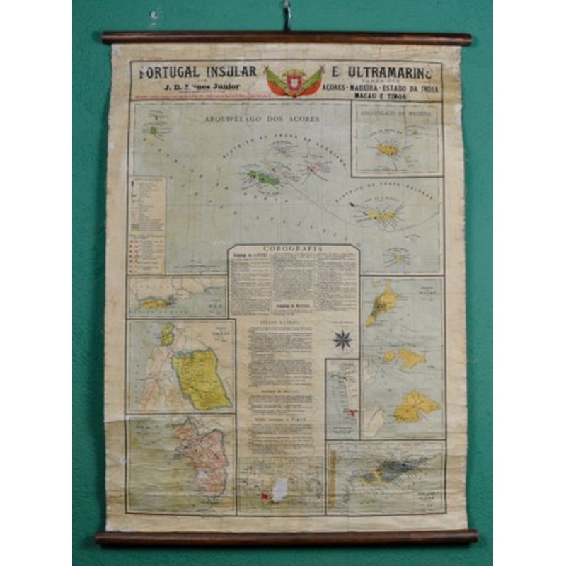 Map of Portugal and Overseas, 1960s for sale at Pamono