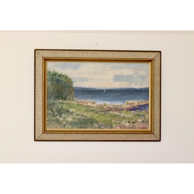 Ragnar Falk, Sea Motif, 1960s, Oil on Canvas, Framed for sale at Pamono