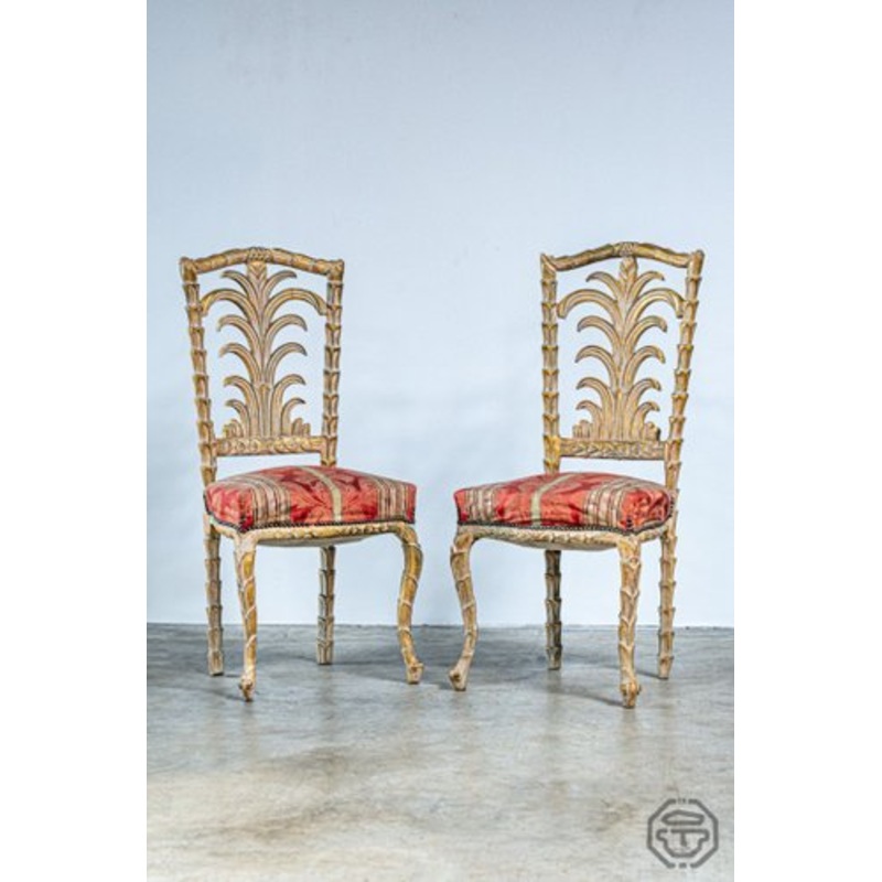 Set of Rococo Palm Tree Chairs for sale at Pamono
