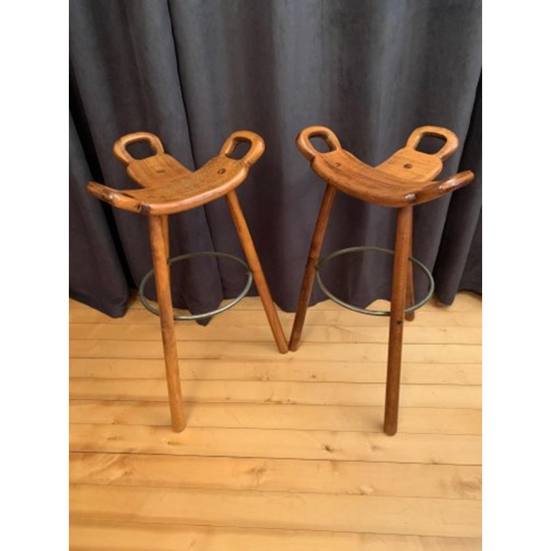 Spanish Model Marbella Stools from Confonorm, 1970s, Set of 2 for sale at Pamono