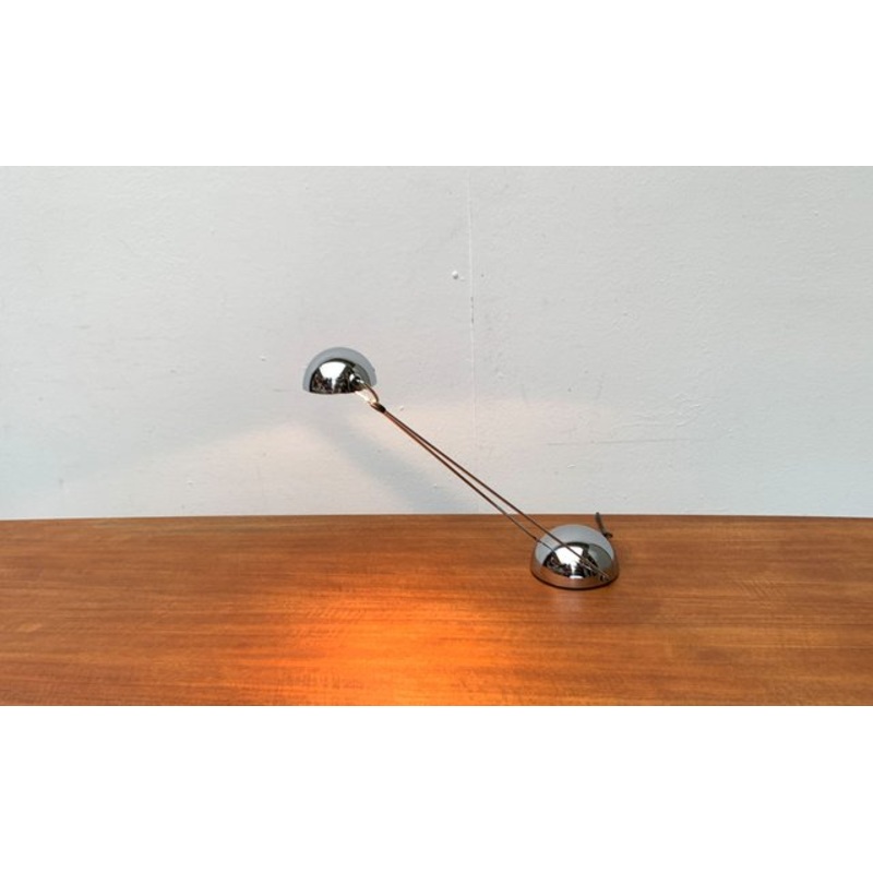 Vintage Italian Postmodern Meridiana Chrome Table Lamp by Paolo Francesco Piva for Stefano Cevoli, 1980s for sale at Pamono