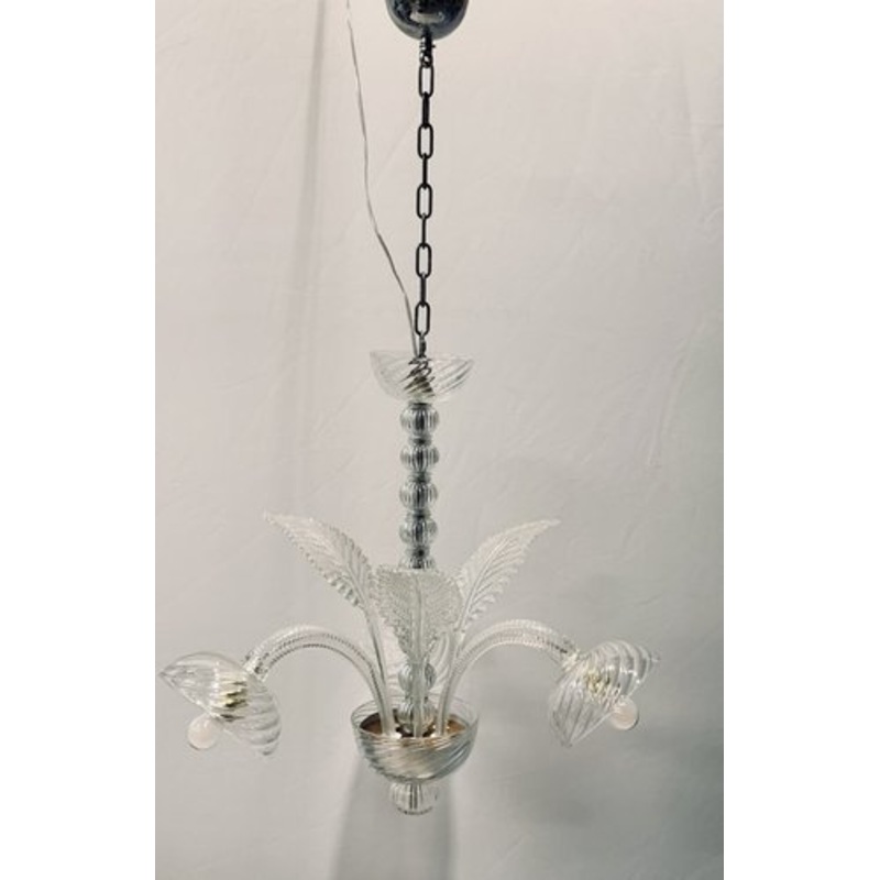 Vintage Murano Glass Chandelier from Seguso, 1950s for sale at Pamono