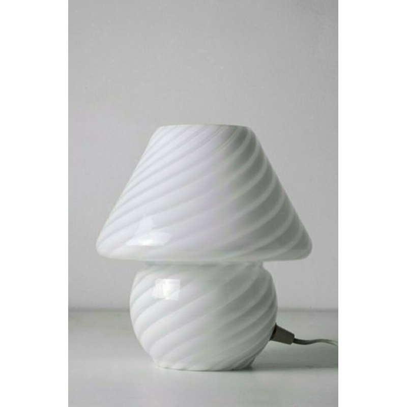 Vintage Murano Glass Swirl Mushroom Table Lamp for sale at Pamono