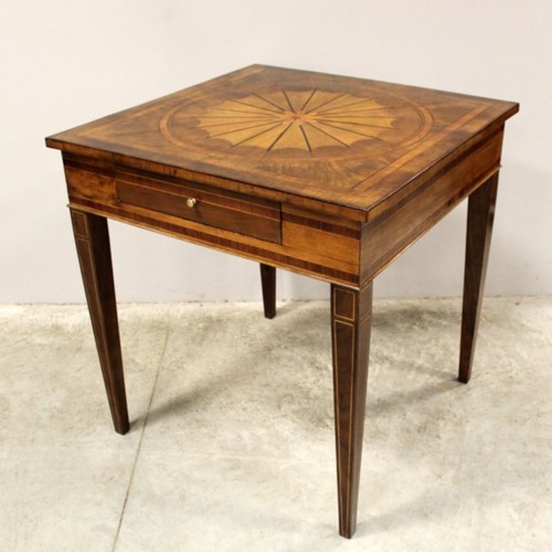 Antique Louis XVI Coffee Table in Italian Walnut for sale at Pamono
