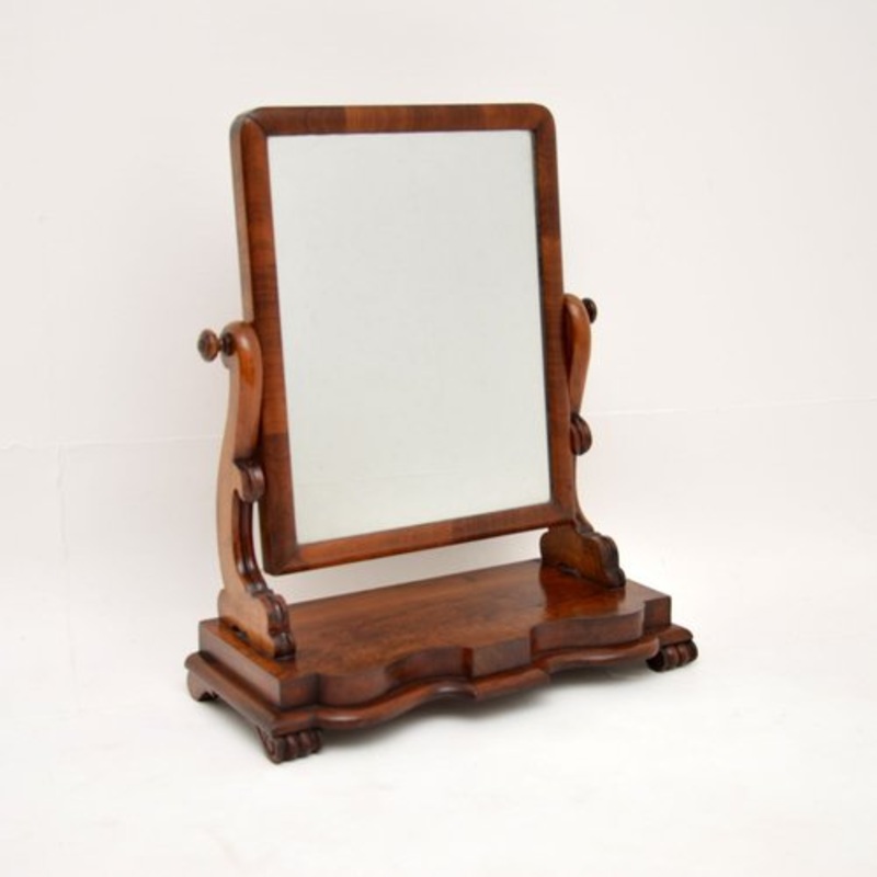Antique Victorian Walnut Vanity Mirror, 1860 for sale at Pamono