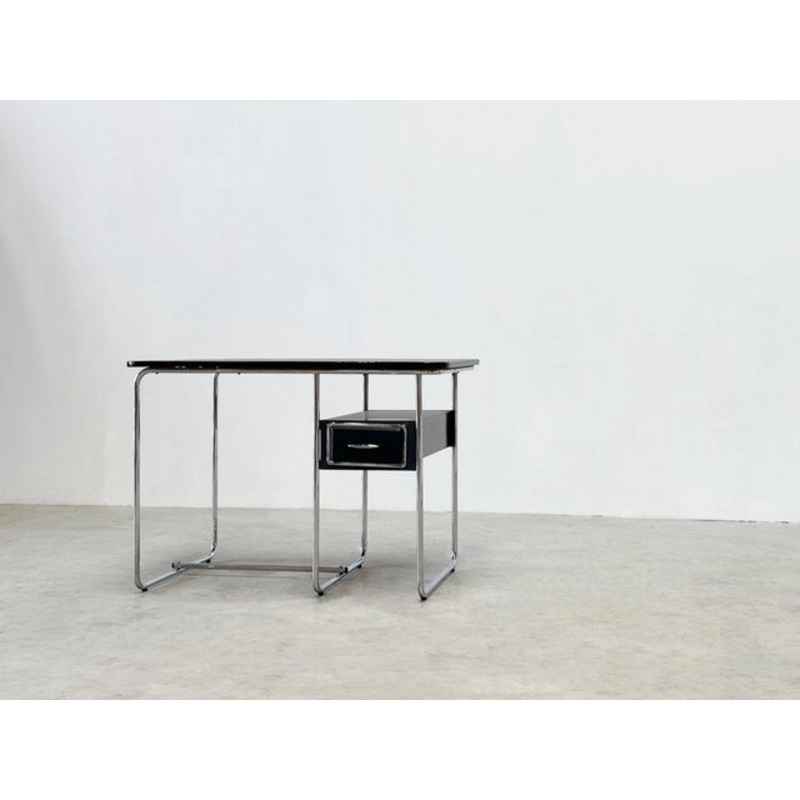 Bauhaus Leather Desk, 1970s for sale at Pamono
