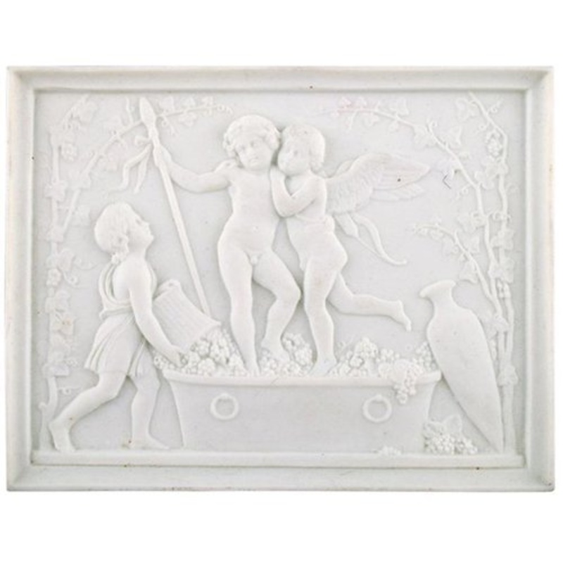 Biscuit Plate after Thorvaldsen from Bing & Grondahl, 1800s for sale at Pamono