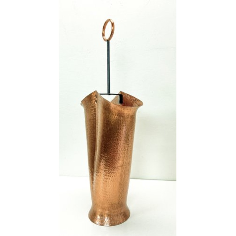Brutalist Style Copper Umbrella Stand, 1970s for sale at Pamono