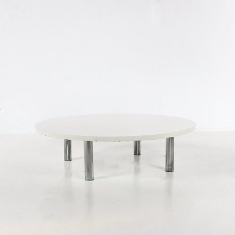 Chrome Plated and Wooden Coffee Table, 1970s for sale at Pamono