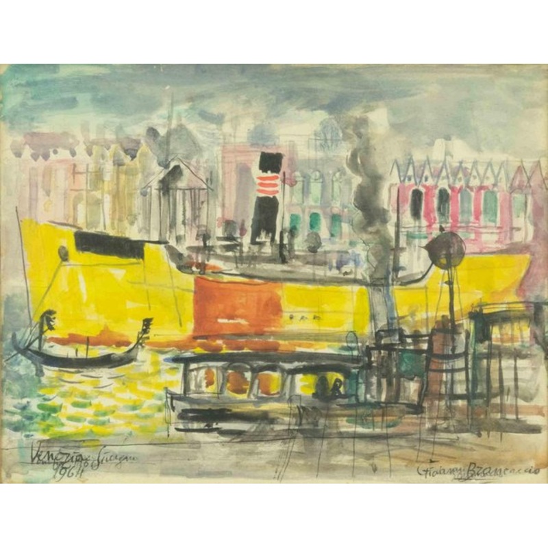 Giovanni Brancaccio, Venice, Watercolor, 1964 for sale at Pamono