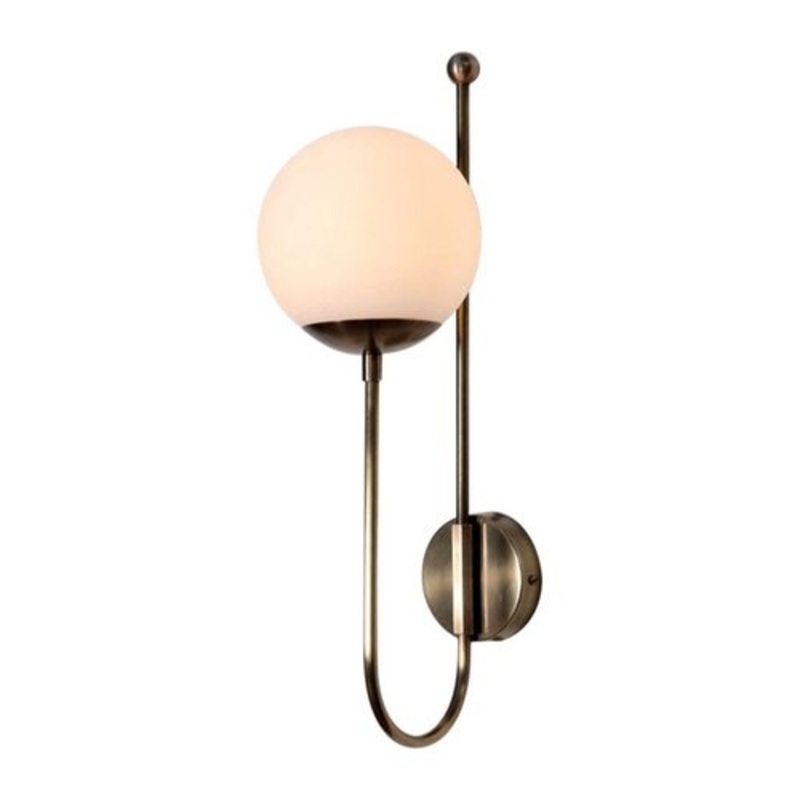 J Glass Dome Wall Sconce by Lamp Shaper for sale at Pamono