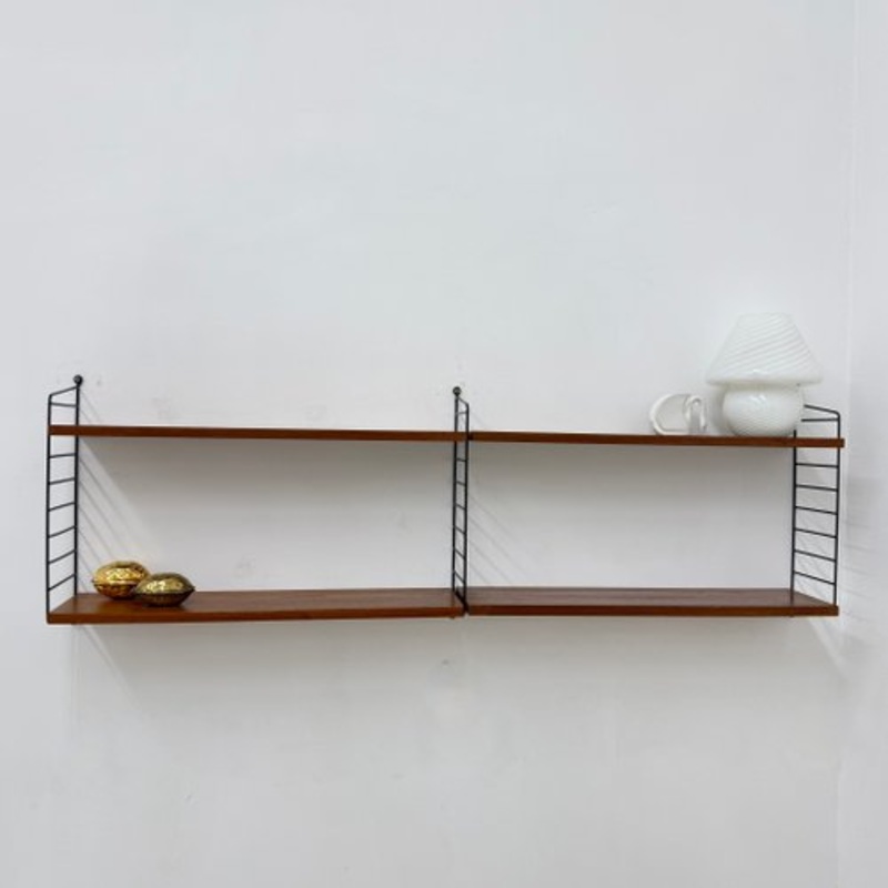 Mid-Century Modern Teak Wall Unit by Kajsa & Nils Nisse Strinning for String, 1960s for sale at Pamono-BGP-2159765