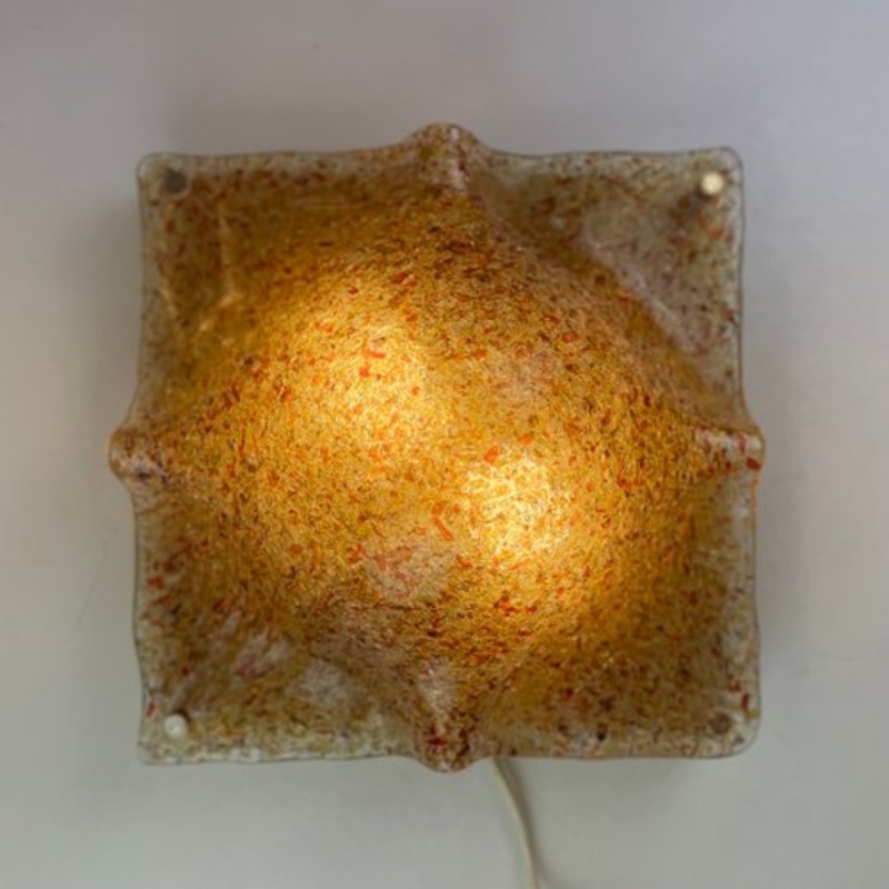 Murano Glass Ceiling Lamps, 1970s, Set of 2 for sale at Pamono