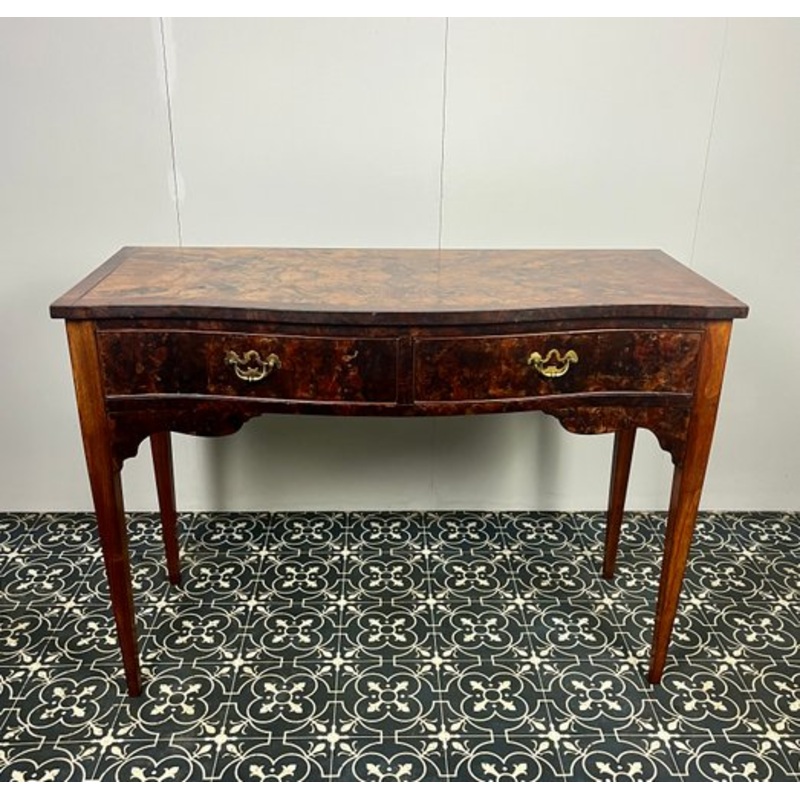 Serpentine Side Table in Burr Walnut for sale at Pamono