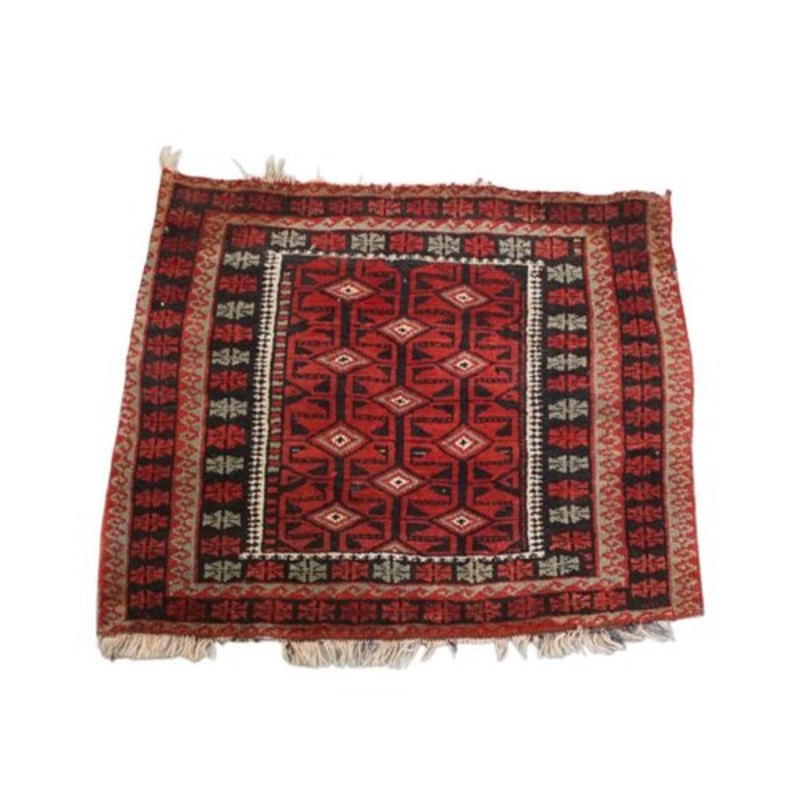 Small Decorative Rug in Red for sale at Pamono