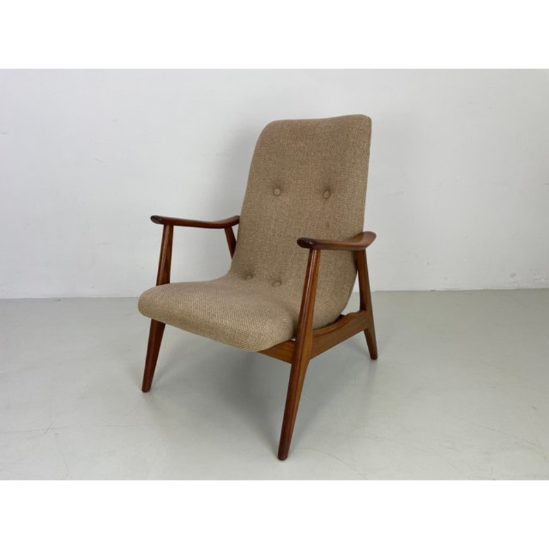 Vintage Armchair in Teak attributed to Louis van Teeffelen for Wb, 1960s for sale at Pamono