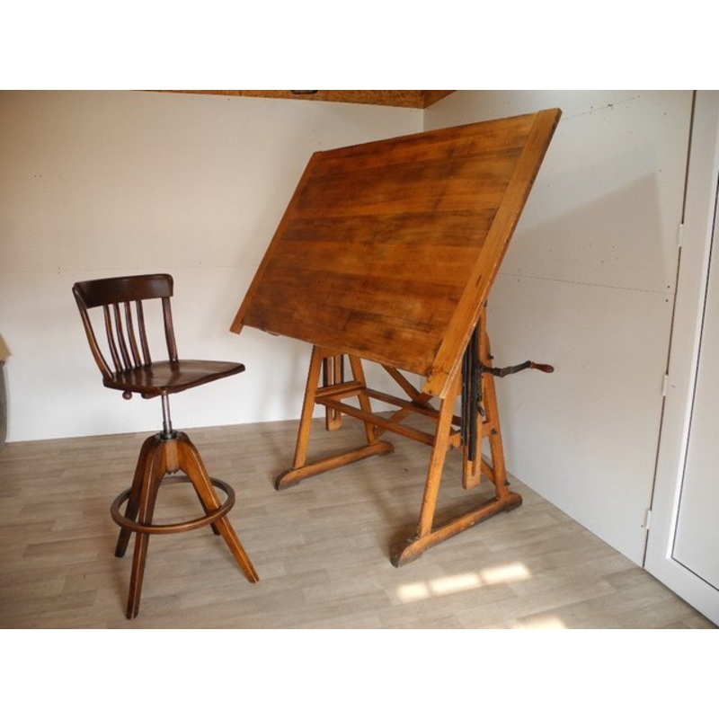 Vintage High Architect Chair, 1920s for sale at Pamono