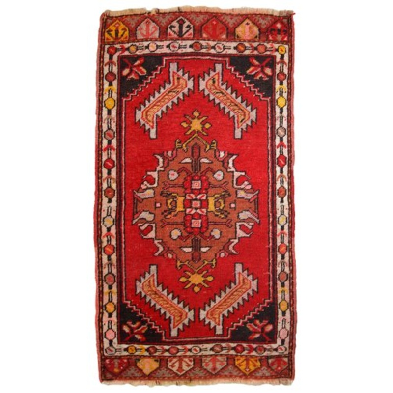 Vintage Turkish Yastik Carpet, 1960s for sale at Pamono