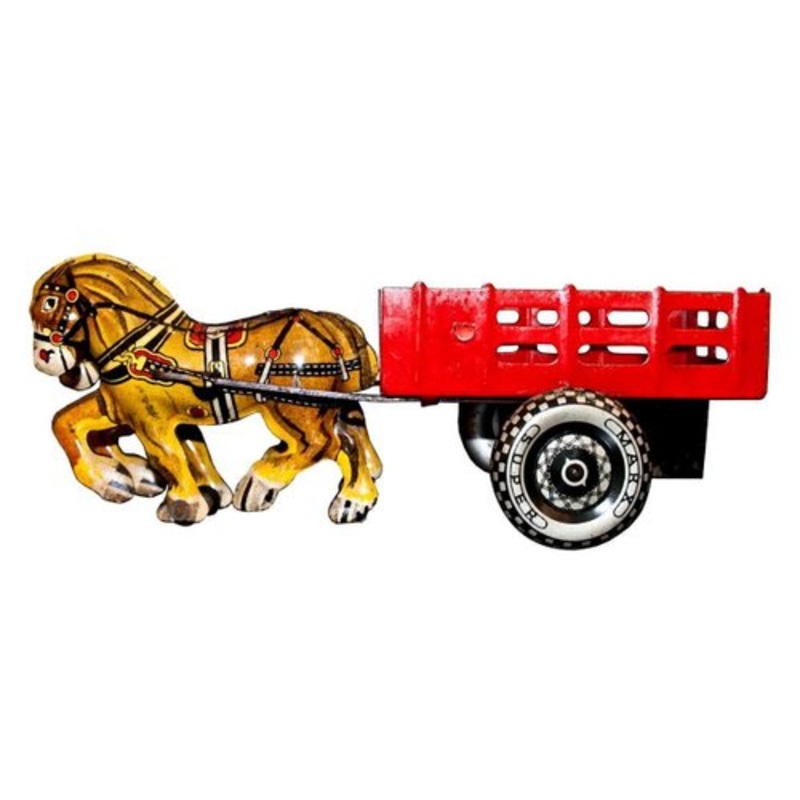 Vintage Wind Up Chariot and Horses Toy from Marx Toys for sale at Pamono