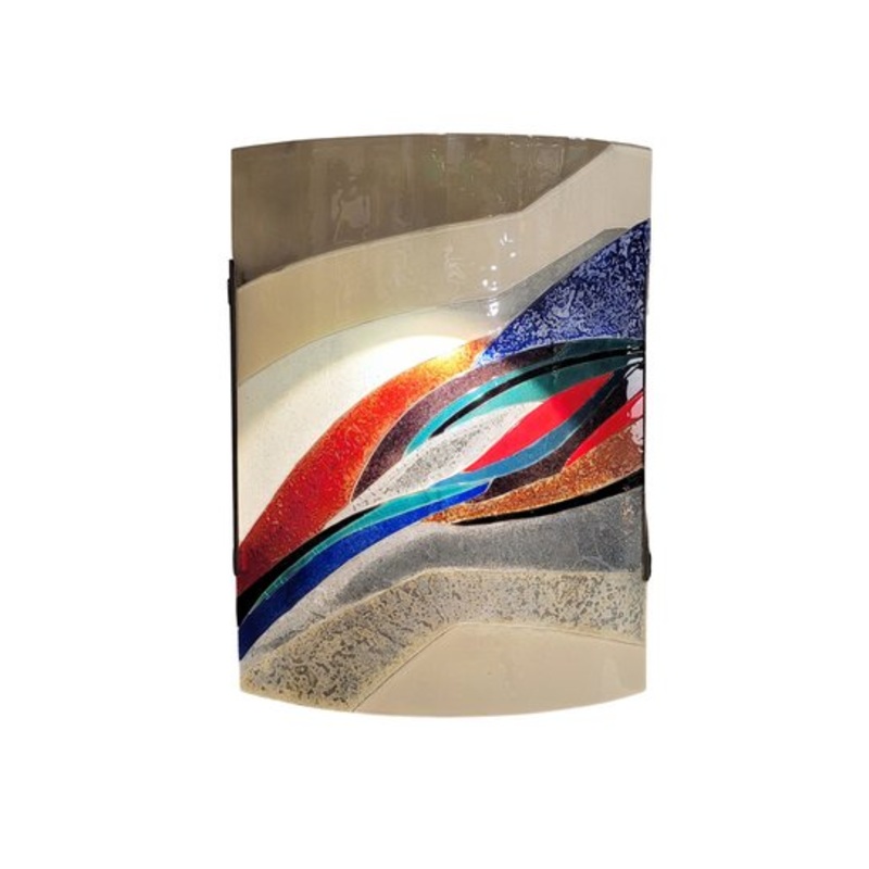 Asymmetrical Polychrome Glass Wall Sconce, France, 21st Century for sale at Pamono