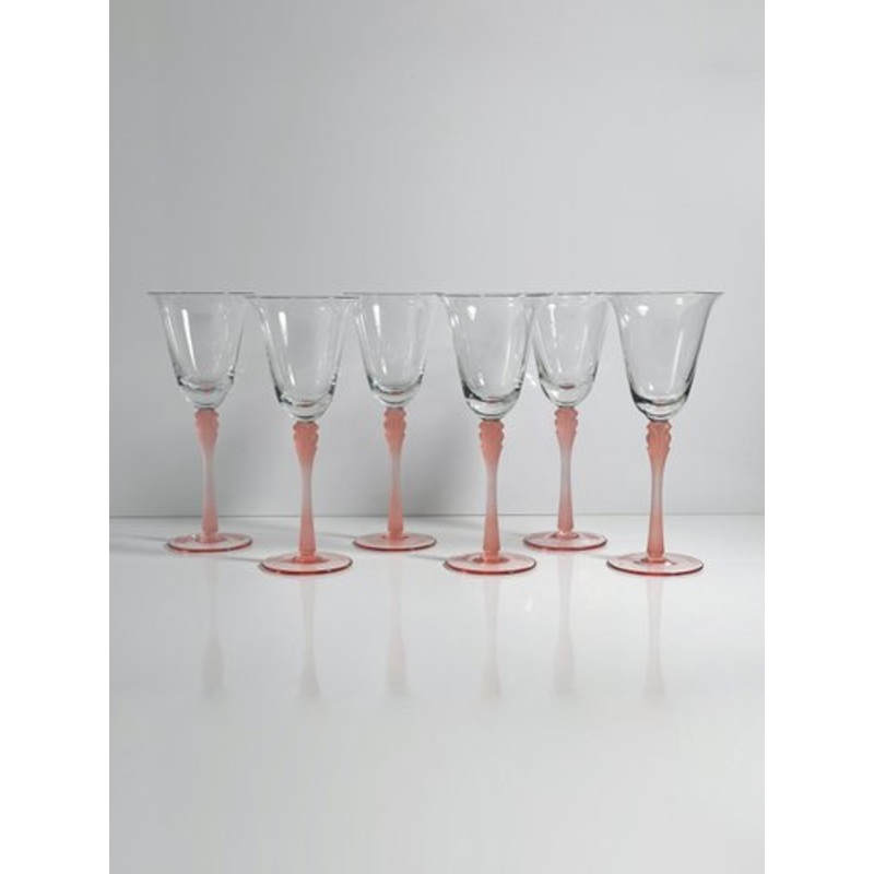Crystal Wine Glasses from Klingenbrunn Rosalin, 1980s, Set of 6 for sale at Pamono