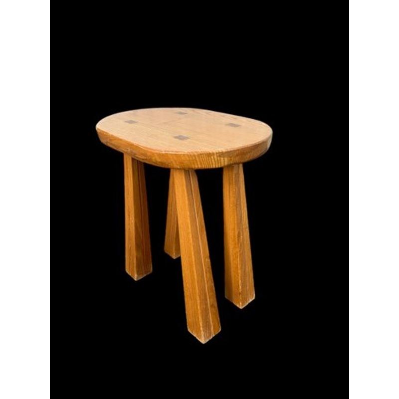 French Brutalist Stool, 1970s for sale at Pamono