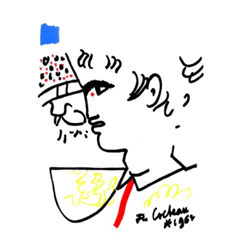 Jean Cocteau – Portrait – Original Lithograph 1965 for sale at Pamono