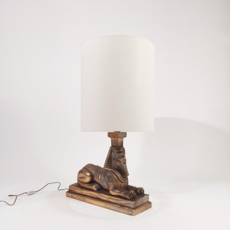 Large Sphinx-Shaped Table Lamp, 1960s for sale at Pamono