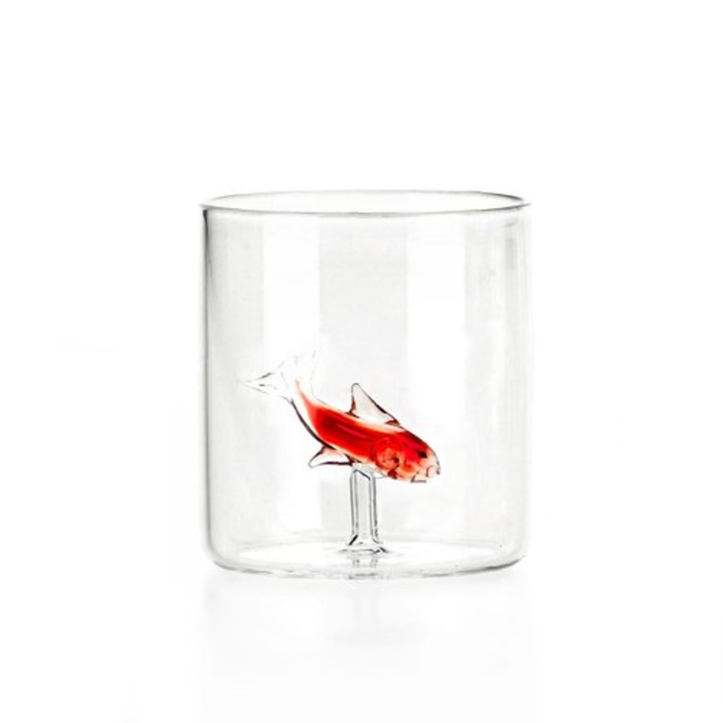 Little Fish Cylindrical Glasses from Casarialto, Set of 4 for sale at Pamono