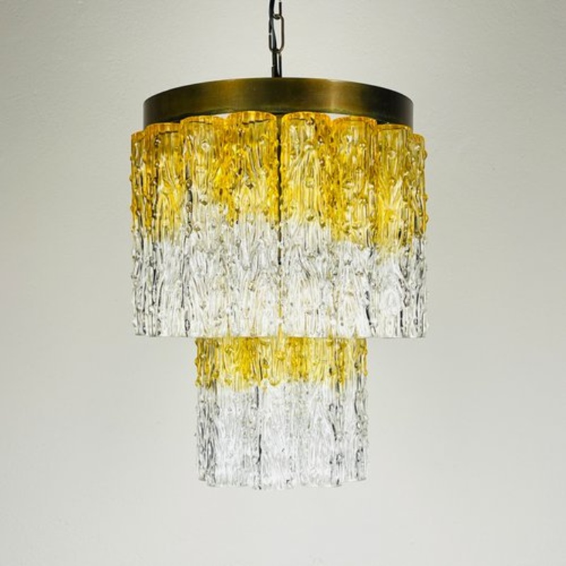 Murano Glass Tronchi Chandelier by Venini, Italy, 1960s for sale at Pamono